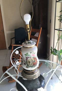 Vintage Painted Ceramic Lamp