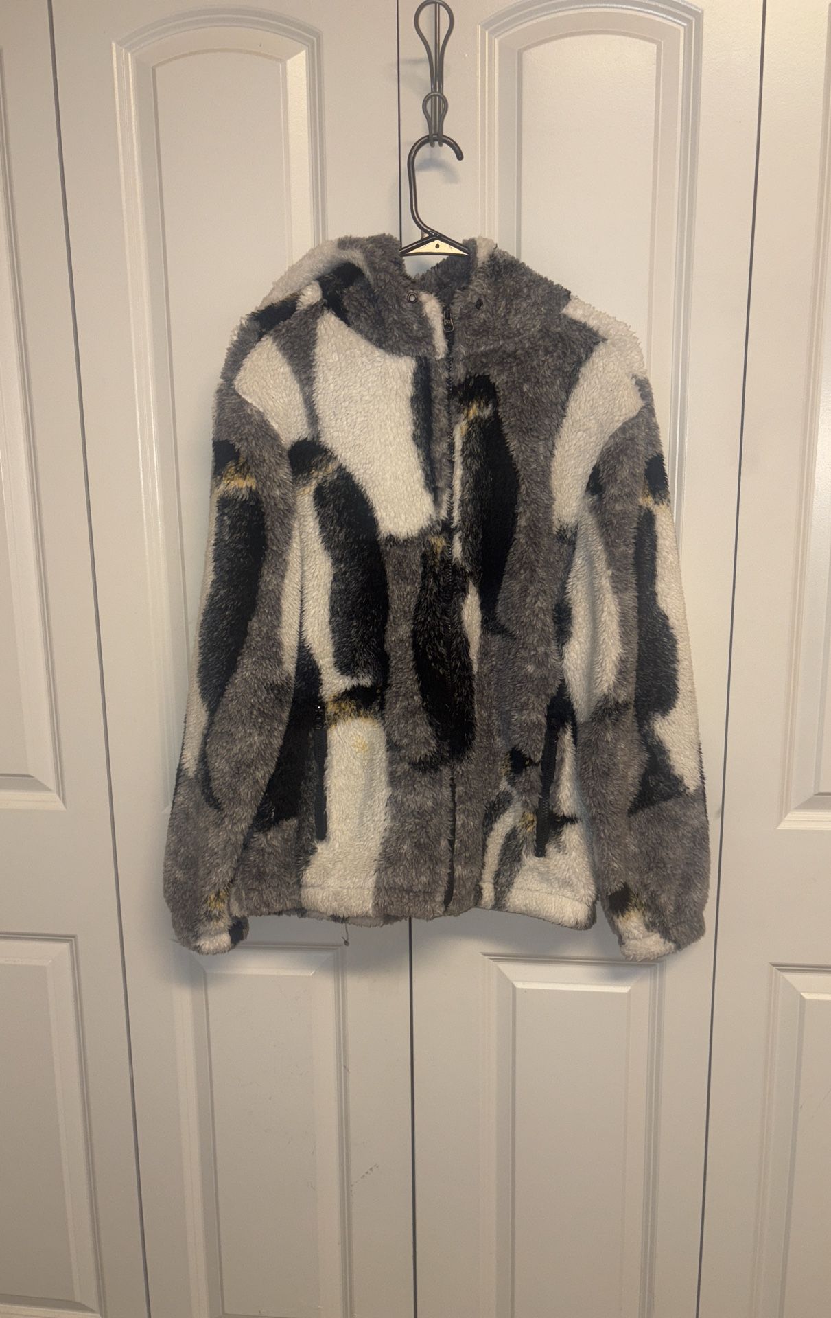 Supreme Penguins Hooded Fleece Jacket SIZE L