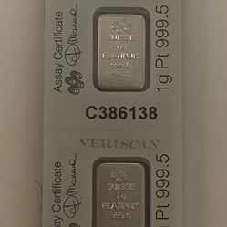 Platinum Gram Bars $48