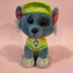 Ty Beanie Boos Paw Patrol Rocky the Blue and Green Dog Excellent Used Condition 
