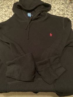 Black and red polo thermal hoodie xl