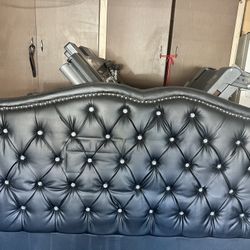 Black Rhinestone Headboard 