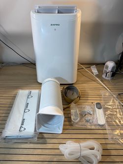 12000 BTU ZAFRO AC Portable Air Conditioner, 72H Drainage-free Portable AC Unit with Cooling, Fan, Dehumidifier, Sleep Modes with APP/Remote, 47dB Qui