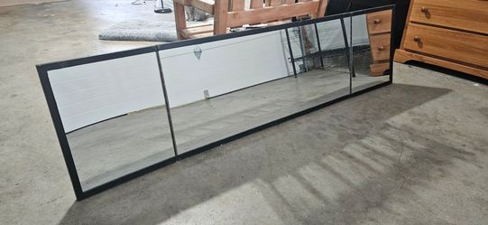 Large Black Framed Wall Mirror