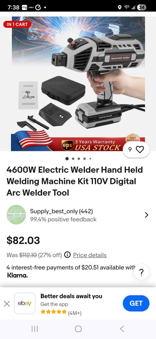 Electric Hand Held Welder
