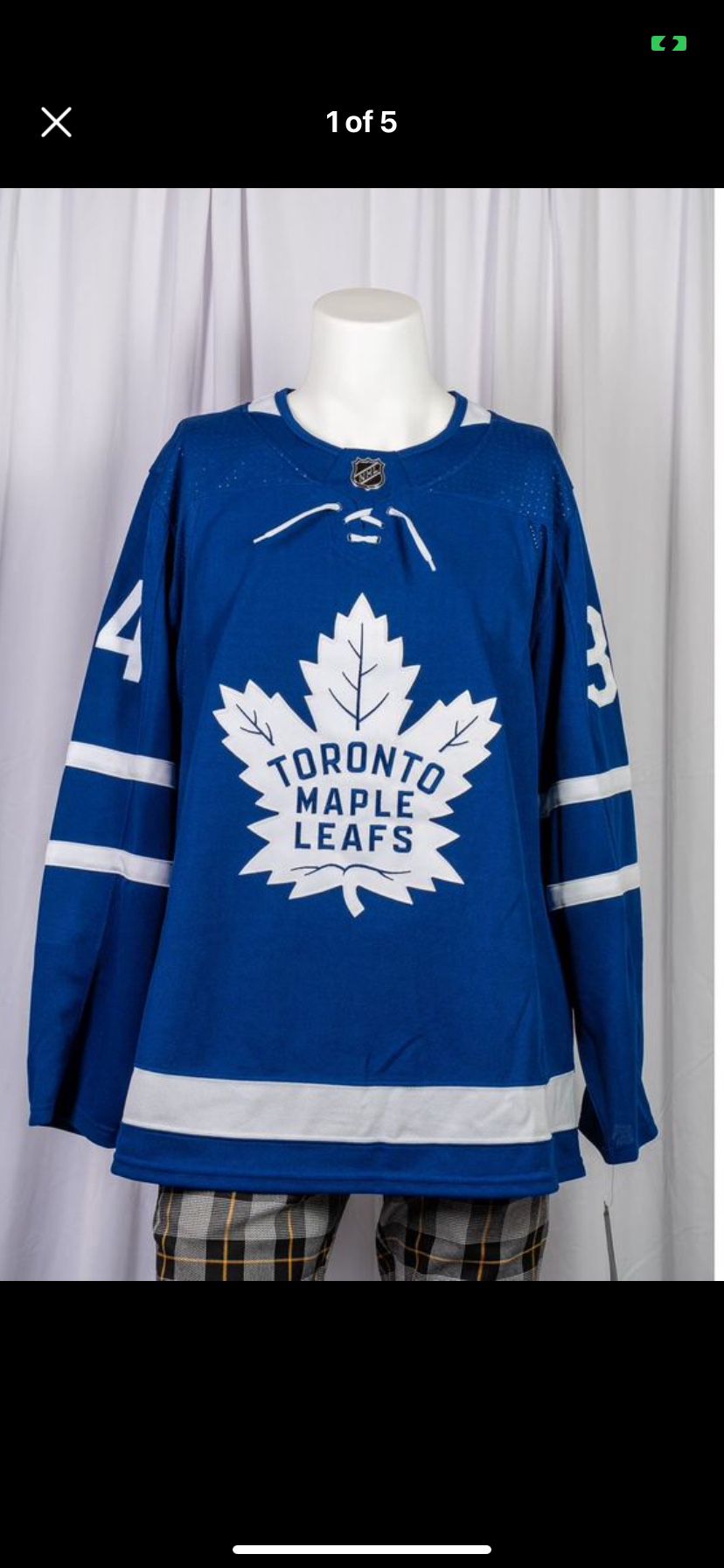 Men's Toronto Maple Leafs Auston Matthews Adidas Home Primegreen Authentic SZ 52