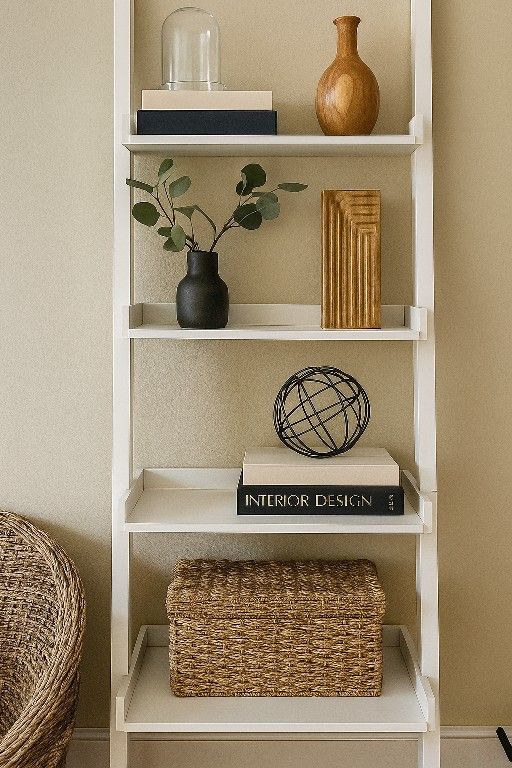 Tan Ladder Shelf