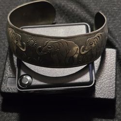 Steel Cuff 6 Elephant Design