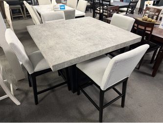 5PC Gray Dining Table Set