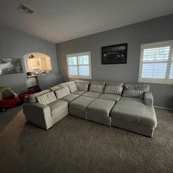 Couch Sectional Light Greyish Beige 