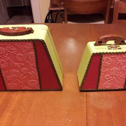 2 decorative wooden purses Can Be Used As Jewelry Boxes