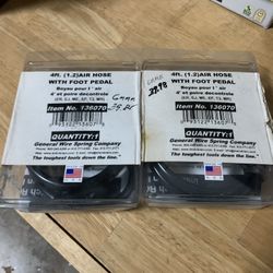 2 General Wire 4’ Air Hose W/foot Pedal 