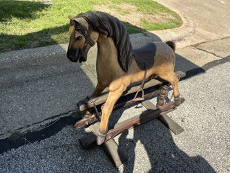 Antique wooden child's rocking horse