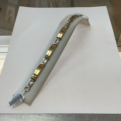 Two-Tone 18k Bracelet 8”