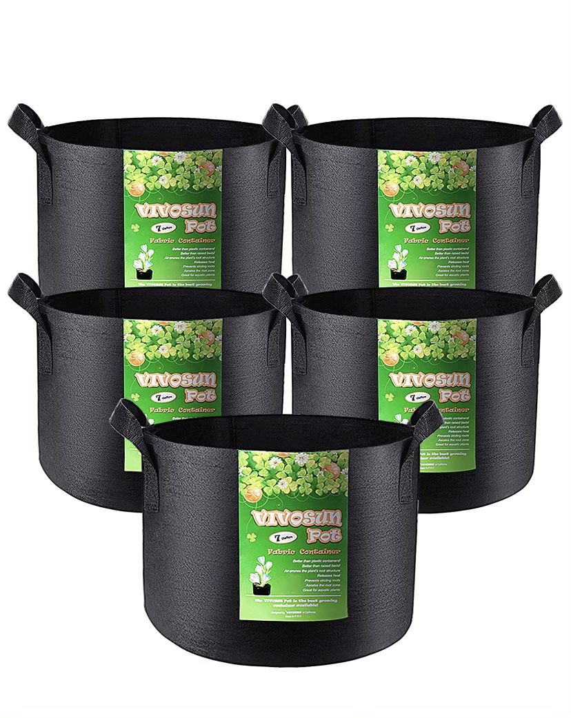 Vivosun Pots Fabric Containers . 5 pack of 10 gallon & 5 pack of 7 gallon Growing Bags.