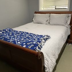 Queen Sleigh Bed with Dresser and Night Stand