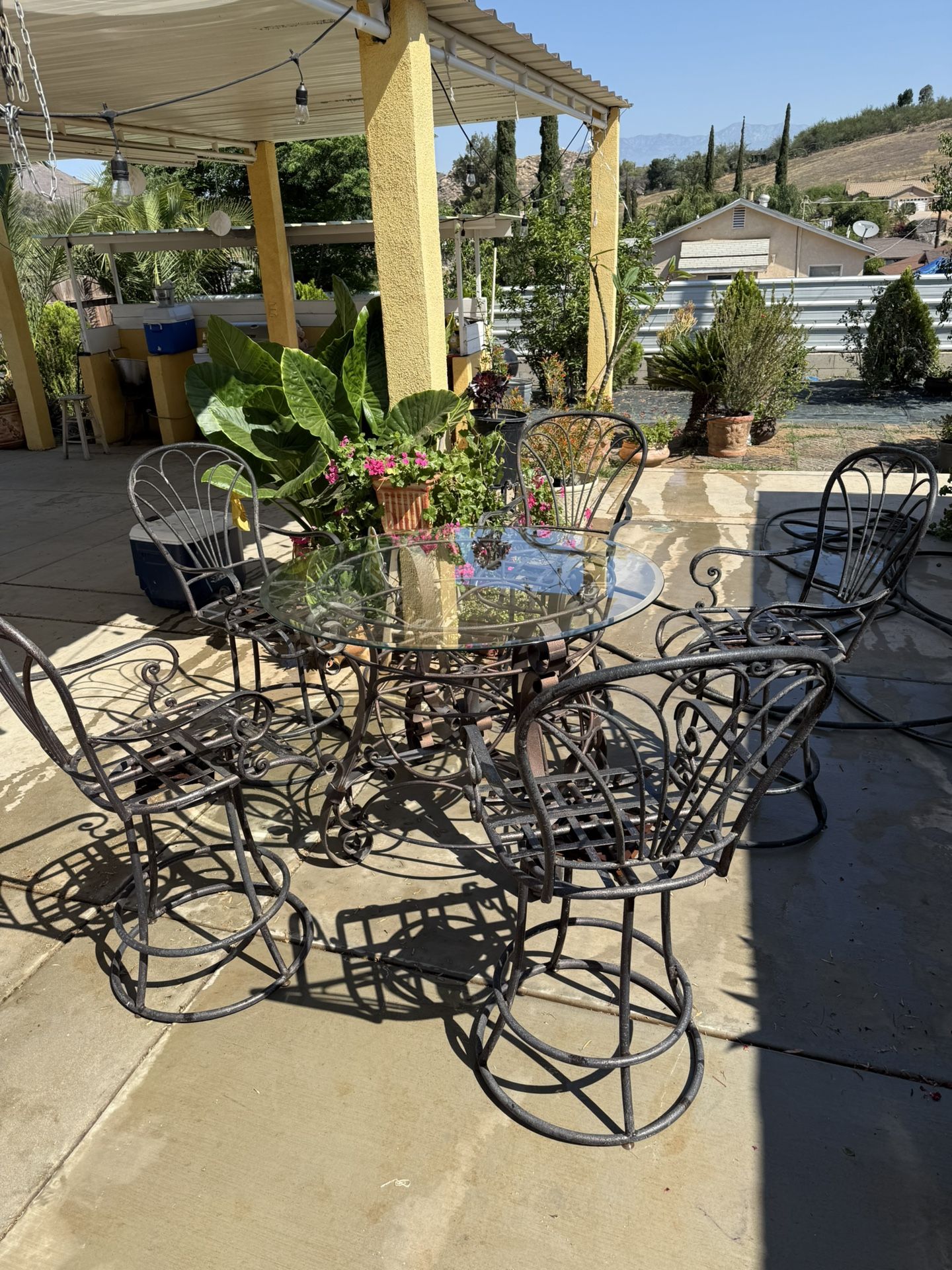 glass-top table