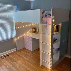 Ikea Bunk Bed With Desk And Waredrobe