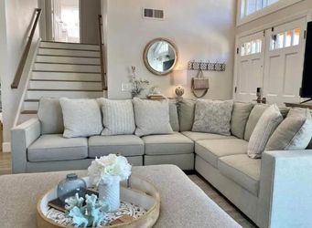 Grey West Elm  5 seater Sofa