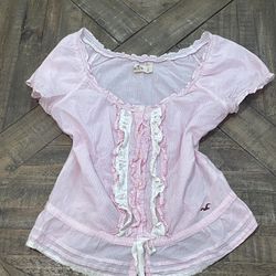 Hollister Pink Babydoll Top Size S