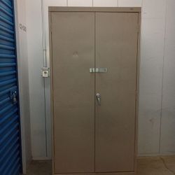 Tan Colors Solid Storage Cabinet With Key 