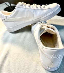 Nike White Low-Top Leather Sneakers