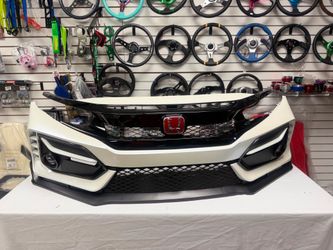 2016-2021 Honda Civic Type R style Bumper  2dr. 4dr painted pearls White Regular sedan  Hathacback  Coupe  (Won’t fit Real Type R)