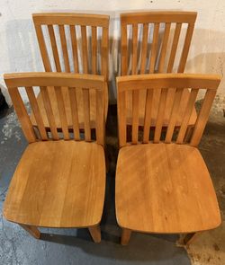 Set of 4 Wooden Chairs - Kids Size Chairs