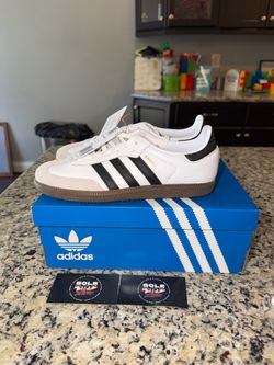 Size 5Y Adidas Samba OG Cloud White Core Black (GS) SKU IE3675 Brand New