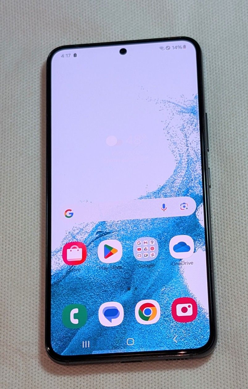 NICE BLACK Samsung Galaxy S22 5G 128GB SPECTRUM MOBILE Cell Phone 