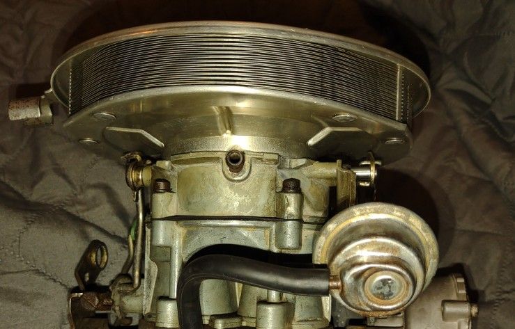 Rochester 2 Barrel Marine Carb & Flame Arrestor - Rebuilt