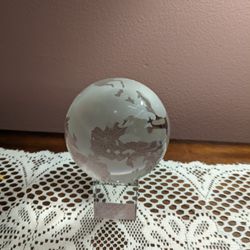 Crystal Globe Paperweight