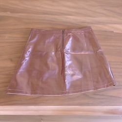 NWT Girls Art Class Pink Metallic Pleather Faux Leather Skirt Size xxl 16/18 
