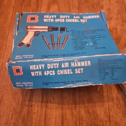 Heavy Duty Air Hammer w/ 4Pcs Chisel Set