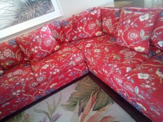 Red sectional couch