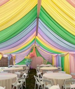 Draping, party decoration, party supplies and backdrops