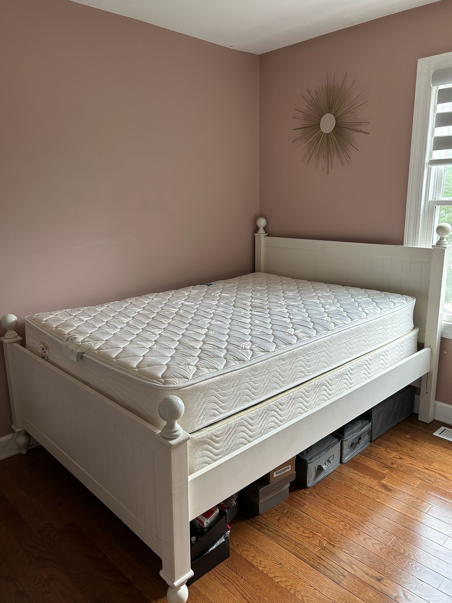 Full Size White Bed Frame