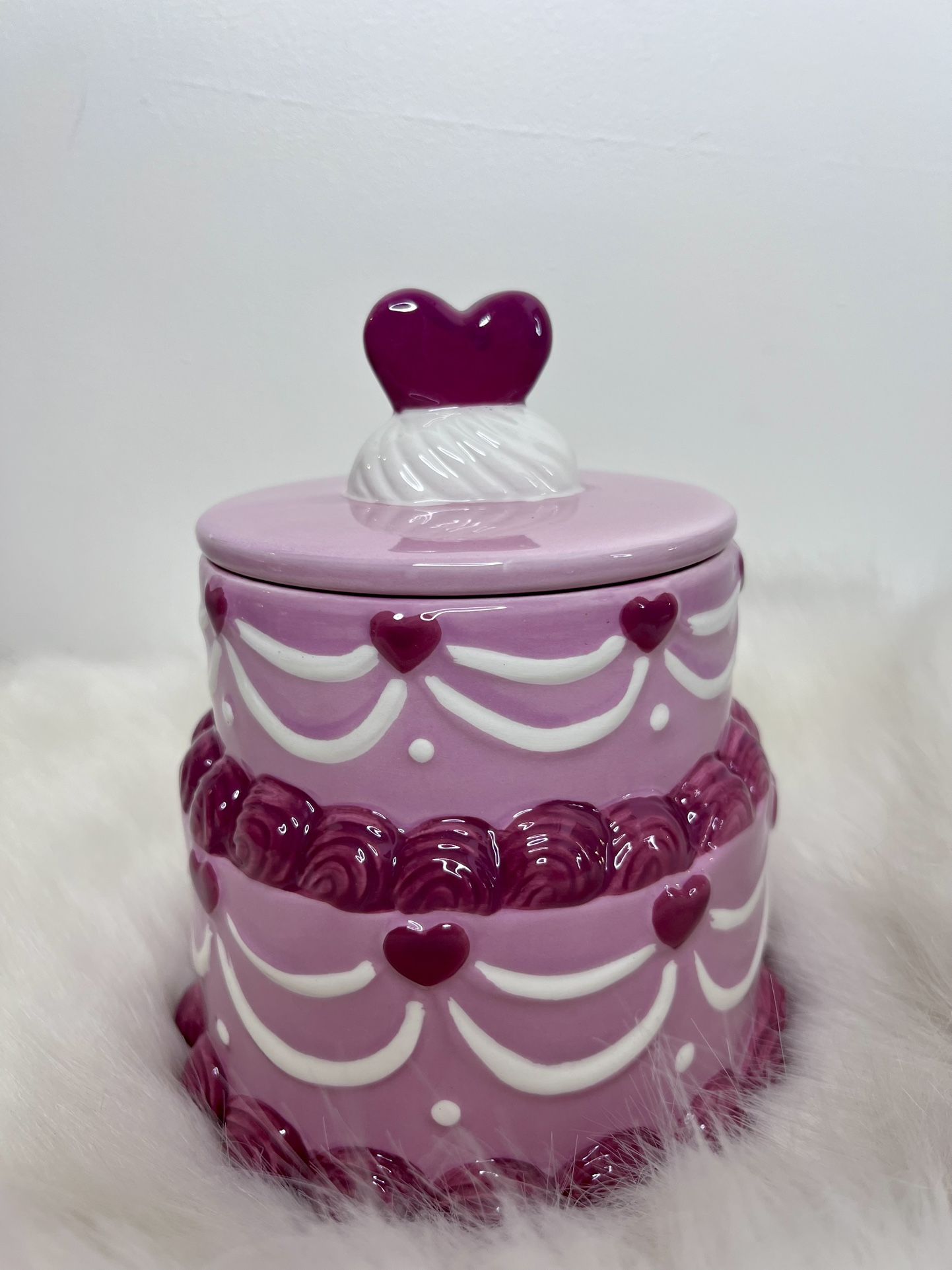 Ceramic Birthday Cake Cookie Jar