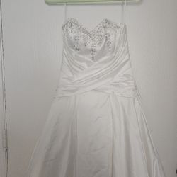 Champagne White Wedding Dress