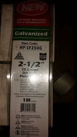 15 gauge galvanized finish nails