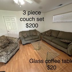 Couch Set with Coffee Table 