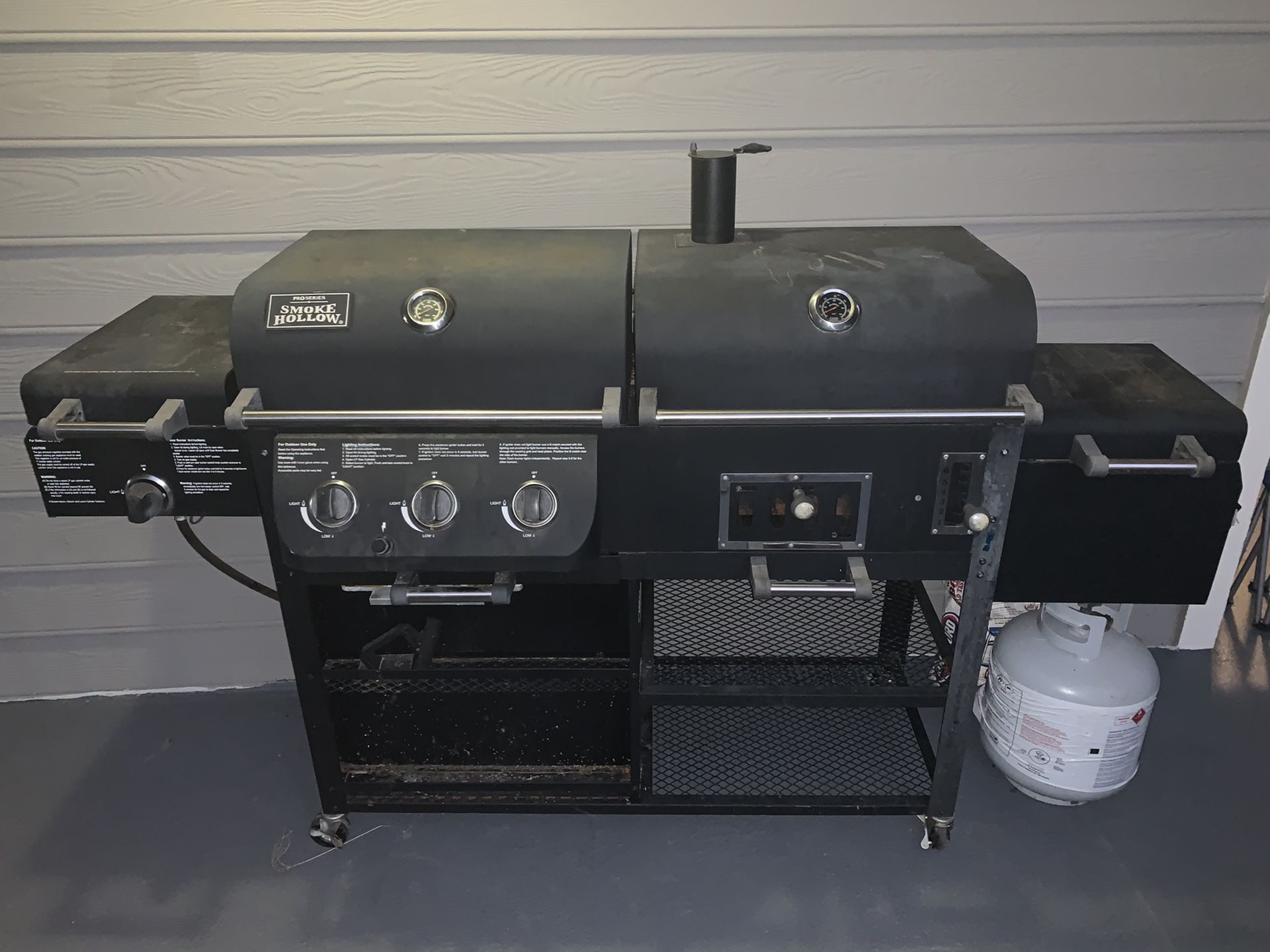 Propane, Charcoal Smoker and Infrared Sear Combo