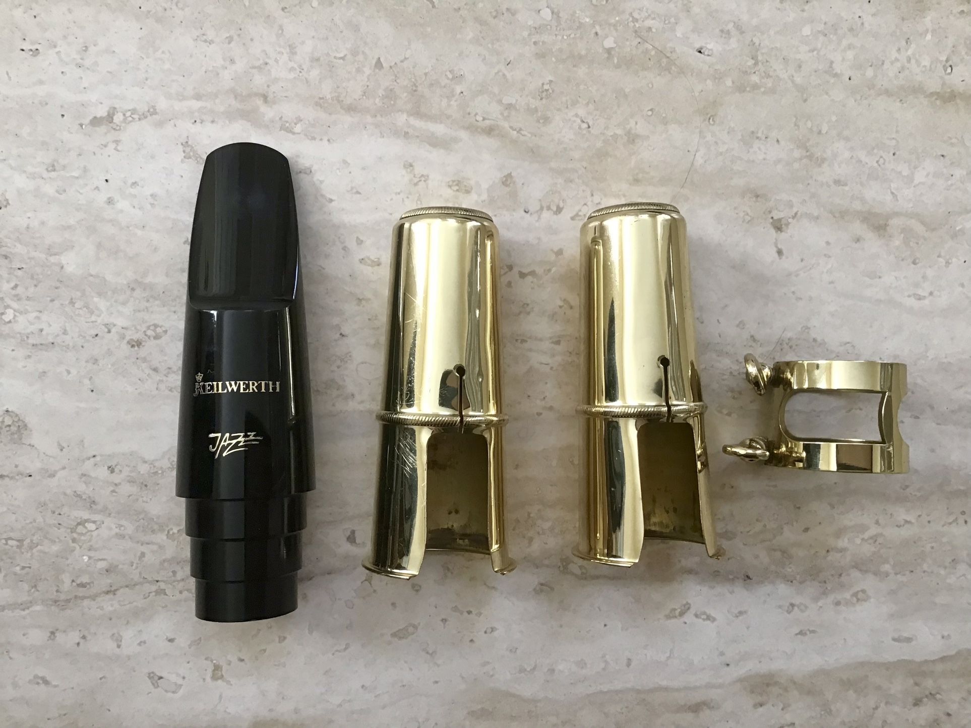 Saxophone Mouthpiece, Keilwerth Jazz Model Tenor, Plus Metal Ligature and Two Covers