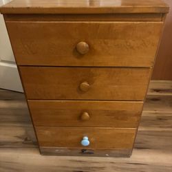 Solid Wood Dresser Kids Vintage 