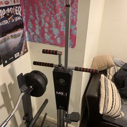 Weight Bench And Climber With Weight Vest And Ankle Weights
