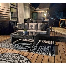 Outdoor Patio Sofa Couch & Matching Table - Good Used Condition - Delivery Available