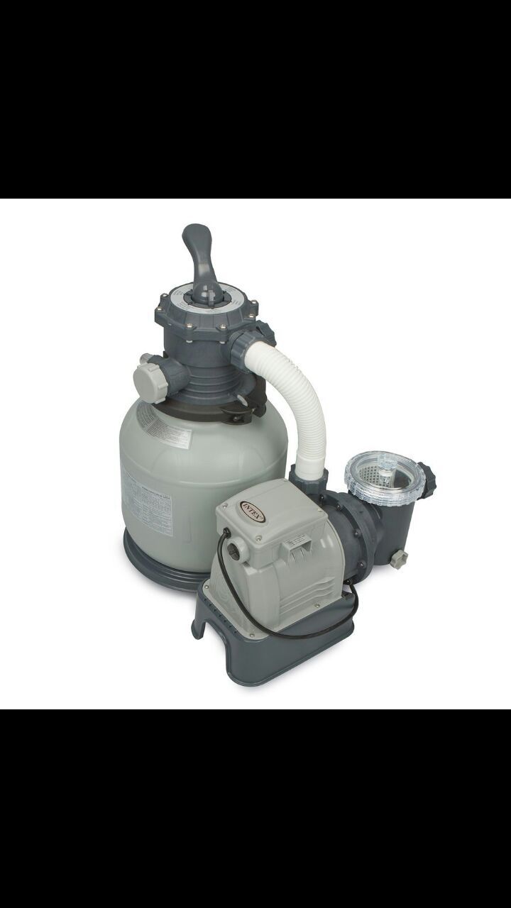 Intex Krystal Clear Sand Filter Pump for Above Ground Pools, 2100 GPH Pump Flow Rate, 110-120V with GFCI