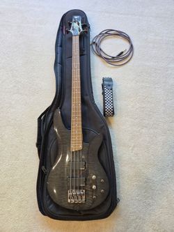Ibanez SRA500 Bass guitar, transparent black, active AMG electronics, great condition