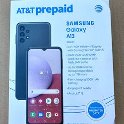 NEW Sealed AT&T - SAMSUNG GALAXY A13 5G (32 GB) with Charger & Box 