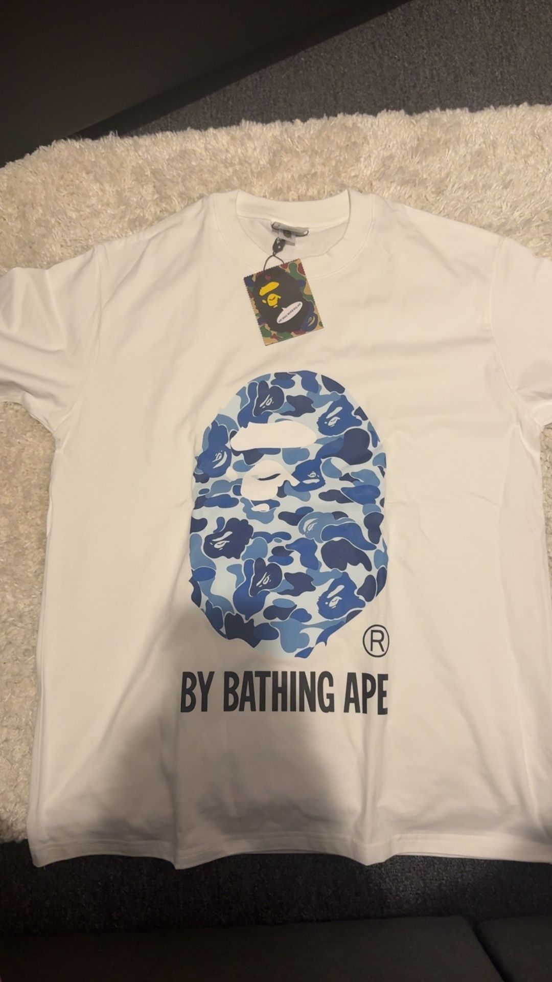 blue bape shirt
